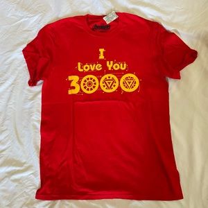 Marvel Iron Man I love you 3000 Comic Con Shirt Medium New